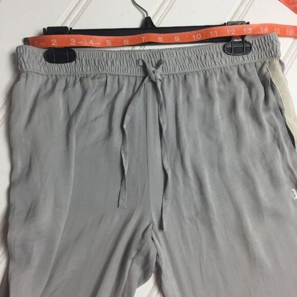 Aerie Silky Satin Gray Track Pants Joggers Lounge - Picture 7 of 8